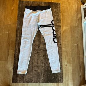 Kids White Leggings with Black Accents